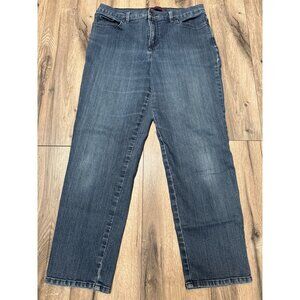 Gloria Vanderbilt Amanda Missy Jeans Size 12 Short Dark Wash Straight Leg Denim